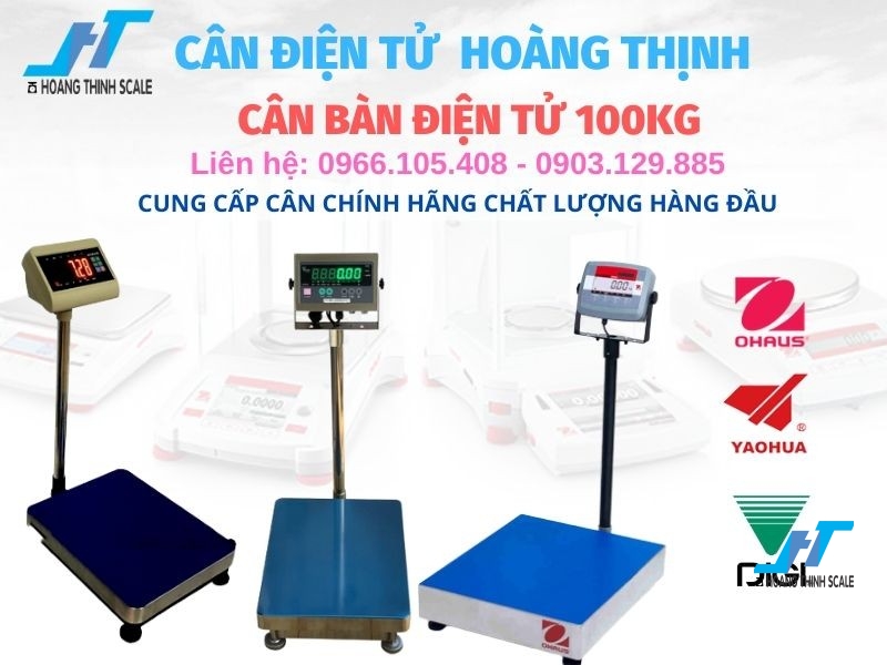 Cân bàn điện tử 100kg được Cân Hoàng Thịnh cung cấp chính hãng chất lượng giá rẻ, mua cân điện tử 100kg Liên hệ 0966.105.408 để được giảm giá ngay 10%