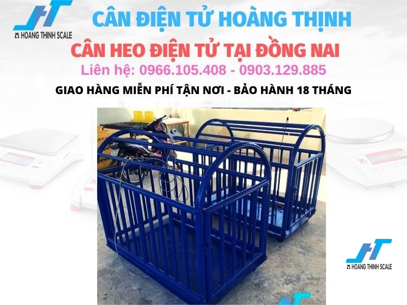Cân heo điện tử được Cân Hoàng Thịnh cung cấp ở tại Đồng nai loại 500kg 1 tấn 2 tấn, giao hàng miễn phí tận nơi, bảo hành 18 tháng, mua can heo dien tu liên hệ 0966.105.408