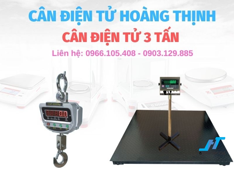 Cân điện tử 3 tấn được Cân Hoàng Thịnh cung cấp đa dạng mẫu loại chất lượng chính hãng, mua can dien tu 3 tấn giá rẻ gọi 0966.105.408 giao hàng miễn phí tận nơi