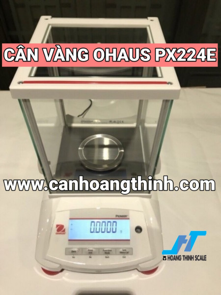 Cân vàng điện tử OHAUS PX224E 220g 0.0001g được CÂN ĐIỆN TỬ HOÀNG THỊNH phân phối trên toàn quốc, báo giá cân điện tử gọi 0966.105.408