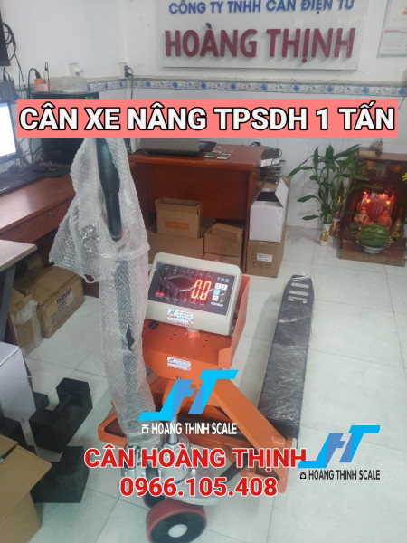 Cân xe nâng pallet TPSDH 1 tấn được CÂN ĐIỆN TỬ HOÀNG THỊNH phân phối trên toàn quốc, báo giá cân điện tử xe nâng liên hệ 0966.105.408